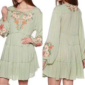 Free People Spell On You Embroidered Mini Dress